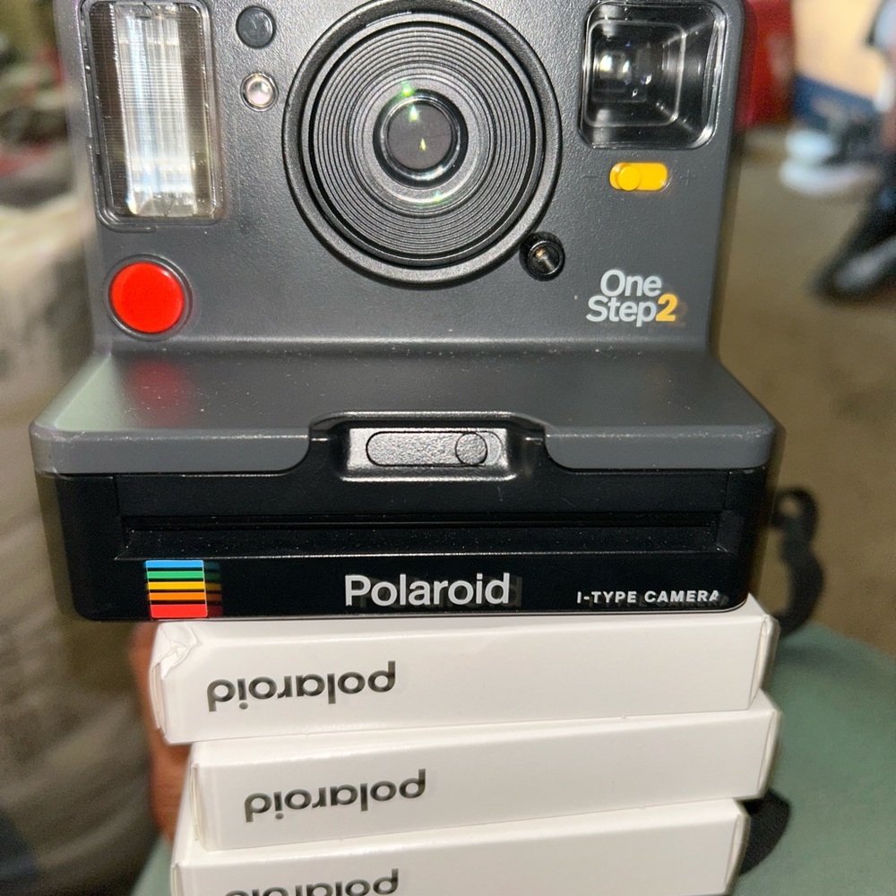 Polaroid Gray Instant Film Camera Classic Design